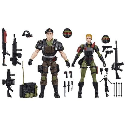 G.I. Joe Classified Series #138, Night Force Vincent R. "Falcon" Falcone & Quarrel, 6 Inch Action Figures, Christmas Gifts for Kids