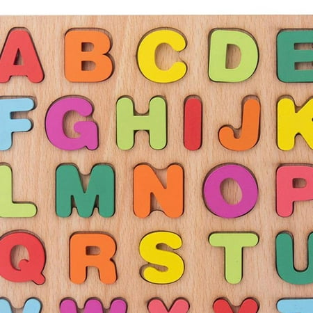 Wood ABC Alphabet Letter Puzzle Pre-school Developmental Party Toys for Kids