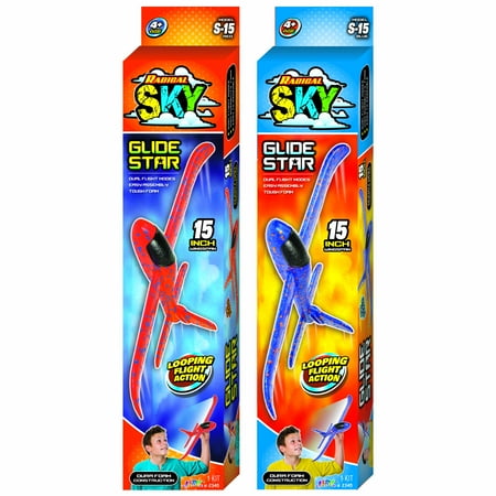 Ja-Ru Radical Sky Glide Star Foam Glider Novelty Toy, Random Color, Child