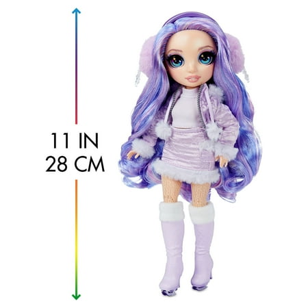 Rainbow High Winter Break Violet Willow - Fashion Doll Playset with 2 Complete Doll Outfits, Pair of Skis and Winter Accessories - Great Toy Gift for Girls Ages 6-12 Years Old