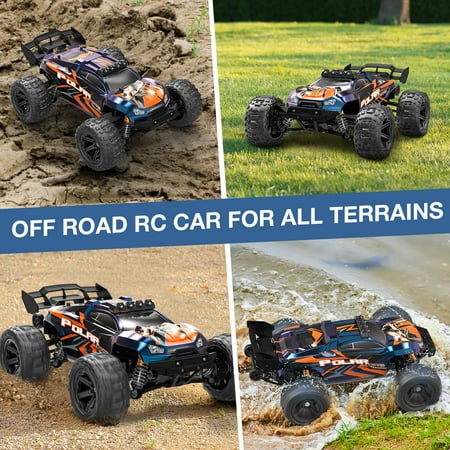 AUOSHI Fast RC Cars for Adults 40+MPH All Terrain High-Speed & off-Road Remote Control Car , 4WD 1:14 Scale RC Truck with 70 Min Runtime, 2 Batteries Gifts Toys for Kids Purple