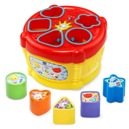 VTech Sort and Discover Drum Toy Musical Instruments with Accessories Included, Baby and Toddler Toys