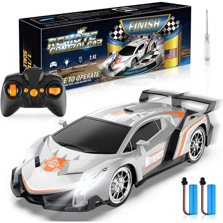 Allaugh Kids Toys RC Cars for Boys 4-12 Years Old Kids High Speed Remote Control Car 1/18 Electric Sport Racing Hobby Car RC Crawler, Silver