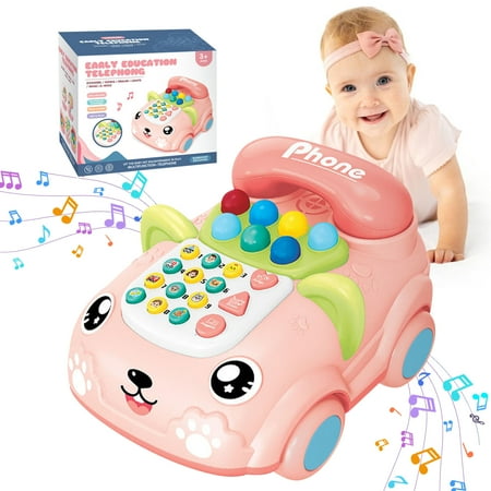 Toys for 1 Year Old Toddler Toys, Baby Phone Toy with Music Light, Musical Gifts for 1 2 3 Years Old Girls, Educational Learning Toys for Kids Girls Ages 1 2 3 4