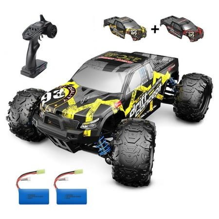 Remote Control Car for Kids Adults 40+ MPH 4x4 Power 1:18 Scale Brushless Motor, Hobby Electric Monster RC Truck All Terrain off Road 2 Batteries Outdoor Play