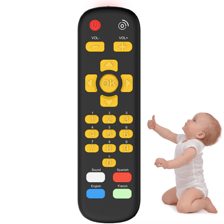 Baby Remote Control Toy with Light, Realistic Musical Toddler TV Remote Toy Early Education Learning Toy Remote Controller for Baby Preschool Infant Toddlers Boys Girls 6M+