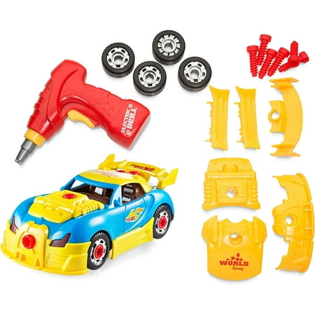 Take Apart Racing Car Toys - Build Your Own Car with 30 Piece Constructions Set - Comes with Engine Sounds & Lights & Drill with Tools for Kids - Newest Version - Original - by Play22