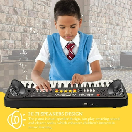 AIMEDYOU Kids Keyboard Piano 37 Keys Early Learning Educational Musical Keyboard Toy Portable Electronic Music Piano Keyboard for Beginners Boys Girls (Black)