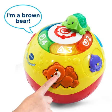 VTech Wiggle and Crawl Ball for Babies and Toddlers, Encourages Motor Skills, Teaches Shapes & Colors