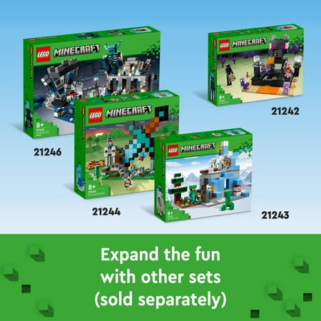 LEGO Minecraft The End Arena, Ender Dragon Battle Set, Multiplayer Set Includes Mobs, Shulker and Enderman, Minecraft Gift and Educational Toy for Kids, Boys and Girls, 21242