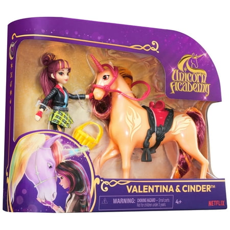 Unicorn Academy, Valentina & Cinder with 2 Riding Accessories, Toys for Girls Ages 4+