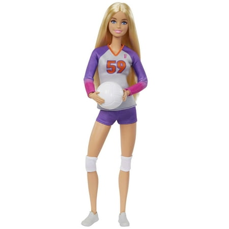 Barbie Doll & Accessories, Made to Move Career Volleyball Player Doll, 11 in