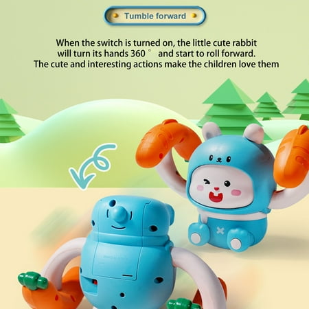 WQJNWEQ Xianers Baby Toys 6 To 12 Months, Cute Rabbit Shape Rolling Toy, Early Learning Educational Toy with Sound, for Infant Toddler Boy Girl 7 8 9 10 11 Month Gift