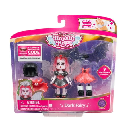 Royale High 3 inch Dark Fairy Fashion Doll - 1 Figure with 9 Fashion Accessories