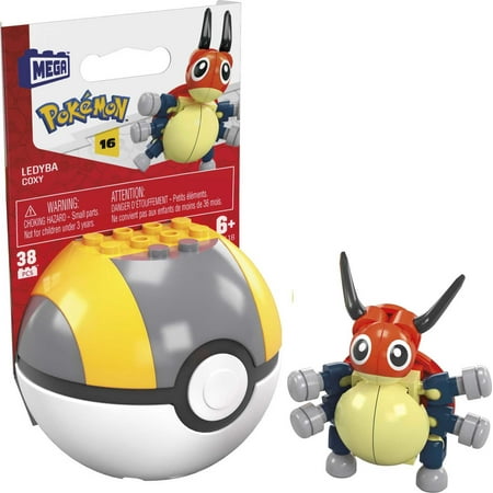 MEGA Pokemon Ledyba building set with 38 pieces and Poke Ball