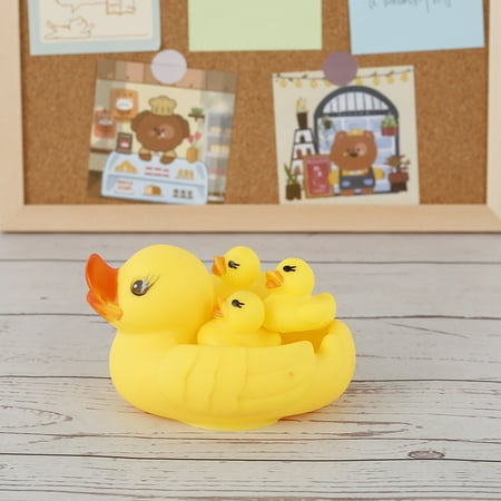 4 Pcs Rubber Ducks Baby Shower Party Favors,Baby Bath Toys for Kids Boys Girls.Duck Duck Jeep Up 3+ Years(Yellow)