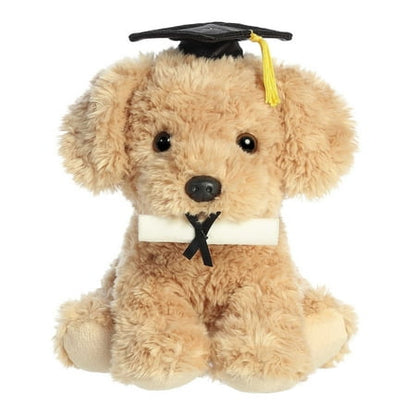 Aurora - Small Brown Graduation - 8.5" Pup - Commemorative Stuffed Animal