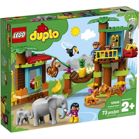 LEGO DUPLO Town Tropical Island 10906 Exclusive Building Bricks (73 Pieces) Frustration-Free Packaging