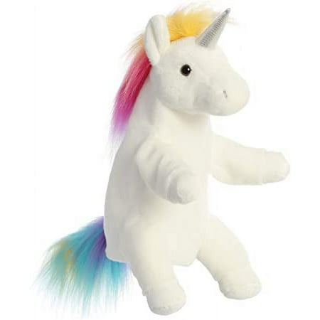 Aurora - Medium Multicolor Hand Puppet - 12" Unicorn - Interactive Stuffed Animal