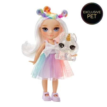 Rainbow High Littles – Opal Raine, Rainbow 5.5" Posable Small Doll with Purse, Magical Pet Unicorn, Toy Gift for Girls Ages 4-12