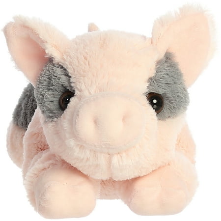 Aurora - Medium Pink Flopsie - 12" Tidbit Mini Pig - Adorable Stuffed Animal