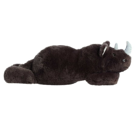 Aurora - Large Black Snoozles - 18" Rhino - Laid-back Stuffed Animal