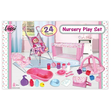 Lissi Nursey Play Set Doll Accessories, 24 Pieces