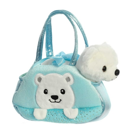 Aurora - Small Multicolor Fancy Pals - 7" Peek-A-Boo Polar Bear - Fashionable Stuffed Animal