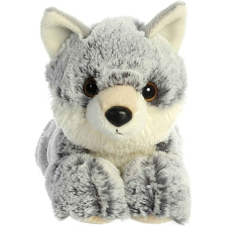 Aurora - Small Gray Mini Flopsie - 8" Winter Wolf - Adorable Stuffed Animal