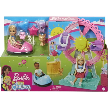 Barbie Club Chelsea Carnival Playset with Blonde Small Doll, Spinning Ferris Wheel & Accessories