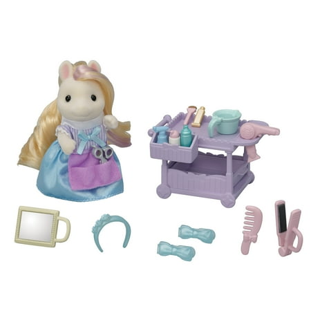 Calico Critters Pony's Hair Stylist Set, Dollhouse Playset with Figure and Accessories