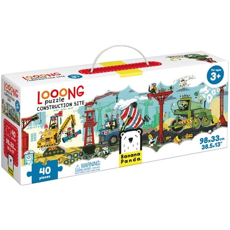 Banana Panda Looong Construction Site Large Floor Jigsaw Puzzle