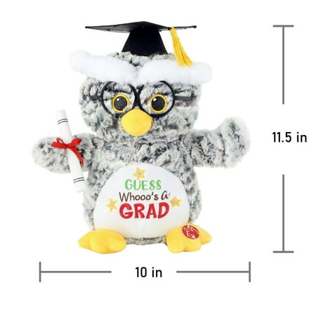 Way To Celebrate Graduation Animated 11.5-Inch Plush Friend, Owl