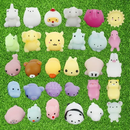 30 Pcs Mochi Squishy Toys,Mochi Animal Squishies Fidget Toys for Kids,Mini Stress Relief Toys for Kid Party Favors Easter Egg Fillers Classroom Prizes Birthday Christmas Gift