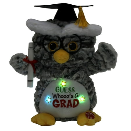 Way To Celebrate Graduation Animated 11.5-Inch Plush Friend, Owl