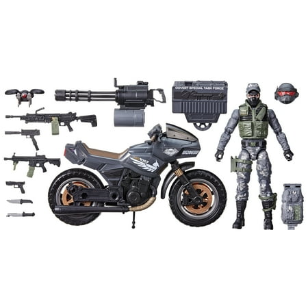 G.I. Joe Classified Series #127, Night Force Jason "Shockwave" Faria & Night Pursuit Cycle, 6” Action Figure, Walmart Exclusive