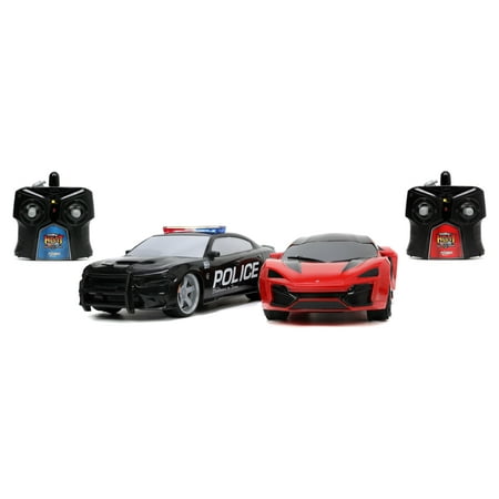 Hyperchargers Heat Chase 1:16 Lykan Hypersport & 2015 Dodge Charger SRT Hellcat RC Radio Control Cars