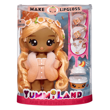 Yummiland Large Doll + Lipgloss Pet- Piper Peach, Ages 4+