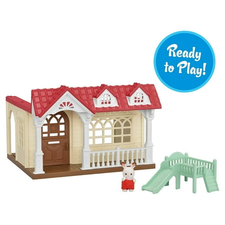 Calico Critters Sweet Raspberry Home, Dollhouse Playset with Figure and Furniture