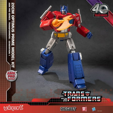 YOLOPARK Optimus Prime Transformer G1 Action Figure Toy, 7.87", 40th Anniversary Collector's Edition, No Converting