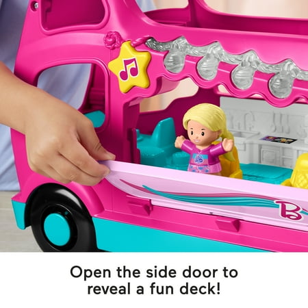 Fisher-Price Little People Barbie Little Dreamcamper RV Playset with Music Lights & 2 Figures