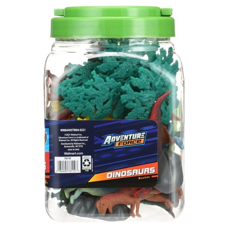 Adventure Force 40-Piece Jumbo Bucket Play Set, Dinosaurs