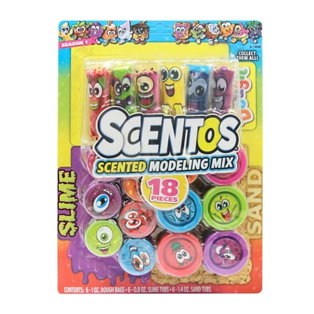 Scentos Scented Cloud Sand, Slime & Dough 18 Piece Value Pack, Birthday Party Favors