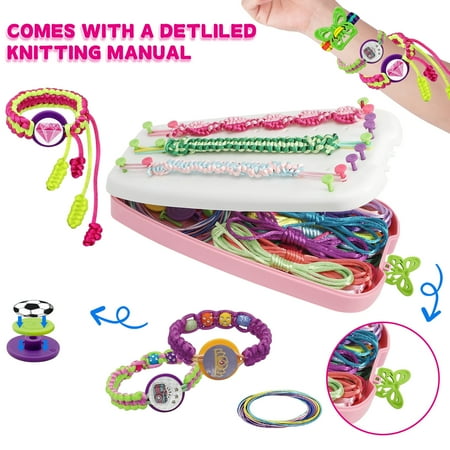 Rirool Girls Friendship Bracelet Making Kit, Crafts for Girls Age 8-12, DIY Jewelry Craft Kit for 7 8 9 10 11 12 Year Olds, Resilient Friendship Bracelet Toy, Birthday Gift for Girls