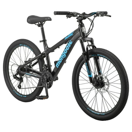 Mongoose 24-in. Durham Unisex Mountain Bike, Black, 21 Speeds