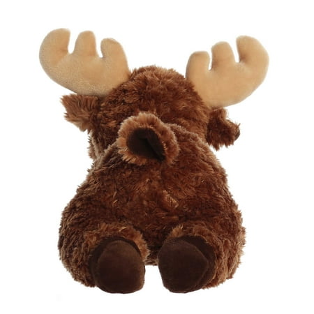 Aurora 12 in. Adorable Flopsie Moose Playful Ease Timeless Companions Stuffed Animal Toy, Brown