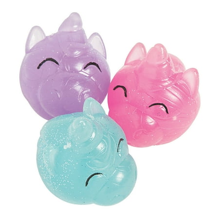 Unicorn Molded Bouncing Balls - Party Favors - 12 Pieces