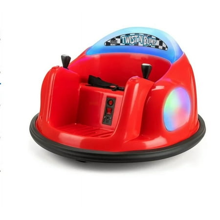 XOOTZ Twist N Bump 6V Electric Bumper Car Red for Kids Ages 2-6 Years