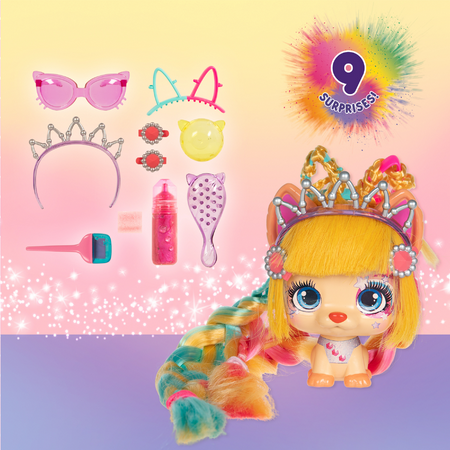 VIP Pets Colorboost - Includes Doll, 9 Surprises and 6 Accessories!