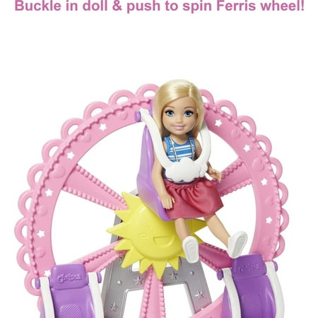 Barbie Club Chelsea Carnival Playset with Blonde Small Doll, Spinning Ferris Wheel & Accessories